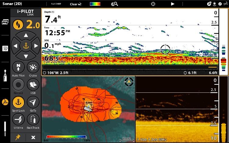 Screenshot of a Humminbird Unit