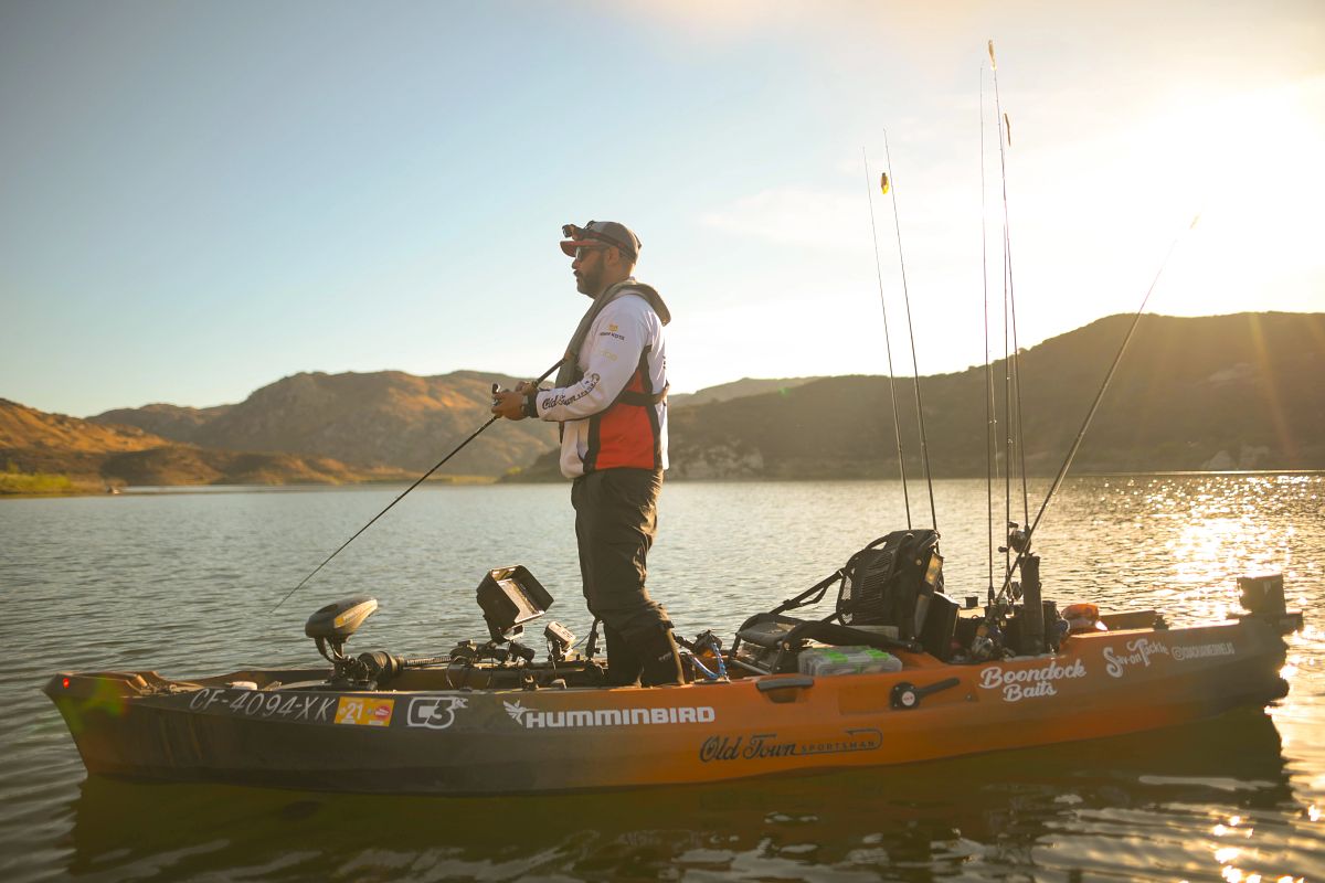 Man fishing from Sportsman kayak