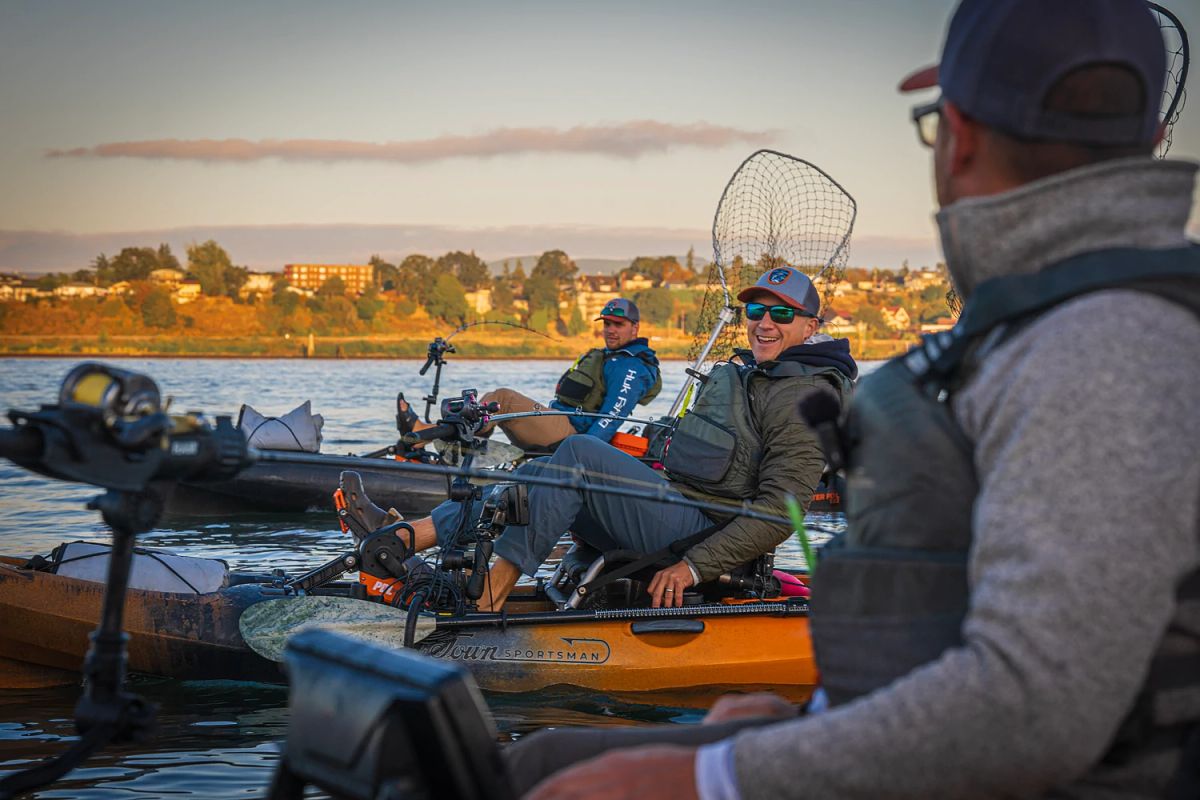 Group photo of happy kayakers